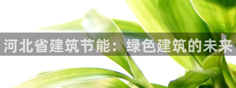 e尊国际7779：河北省建筑节能：绿色建筑的未来