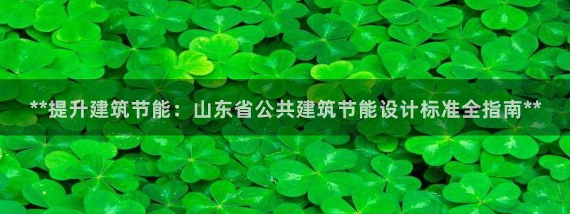尊亿娱乐国际官网：**提升建筑节能：山东省公共建筑节能设计标准全指南**