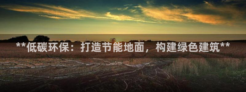 e尊官网：**低碳环保：打造节能地面，构建绿色建筑**