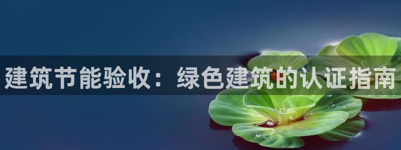 e尊国际官网app：建筑节能验收：绿色建筑的认证指南