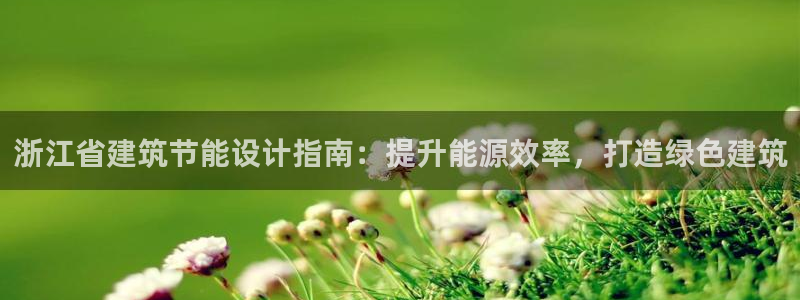 e尊国际app：浙江省建筑节能设计指南：提升能源效率，打造绿色建筑