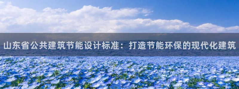 e尊国际客服：山东省公共建筑节能设计标准：打造节能环保的现代化建筑