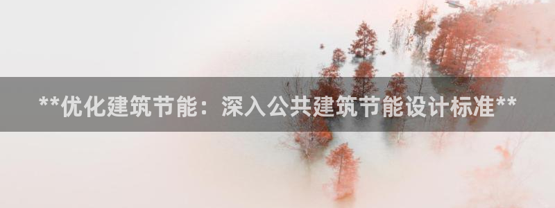 谁知道e尊国际的网址：**优化建筑节能：深入公共建筑节能设计标准**