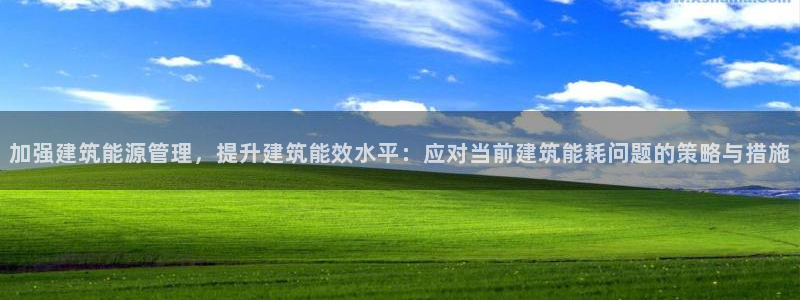 e尊体育：加强建筑能源管理，提升建筑能效水平：应对当前建筑能耗问题的策略与措施
