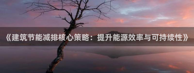 e尊电竞：《建筑节能减排核心策略：提升能源效率与可持续性》