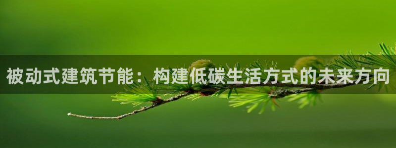 e尊国际官网·网址：被动式建筑节能：构建低碳生活方式的未来方向